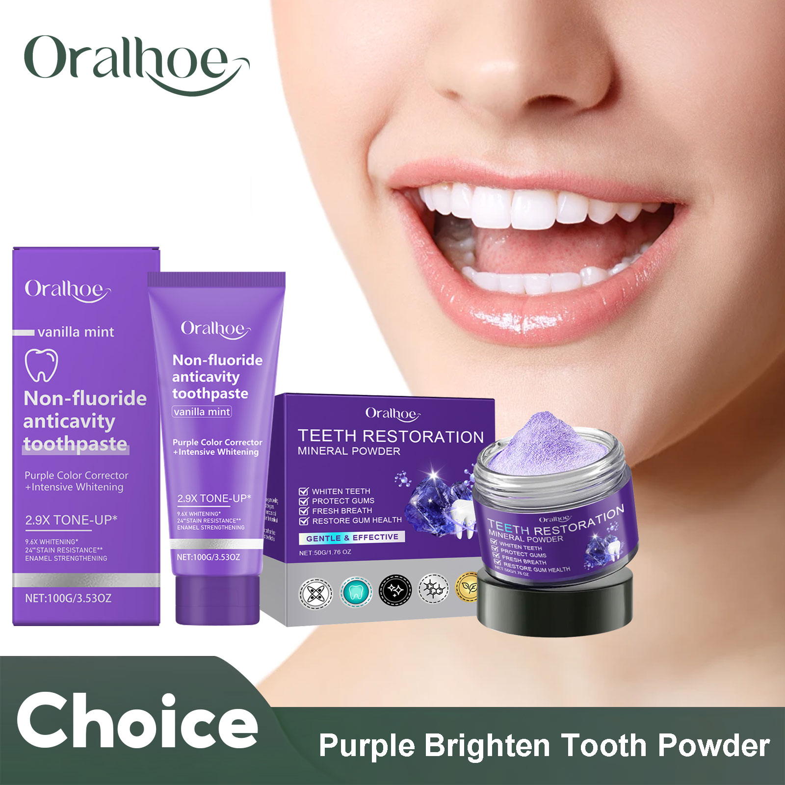 Teeth Whitening Powder - Teeth Restoration Mineral Powder Teeth Whitening