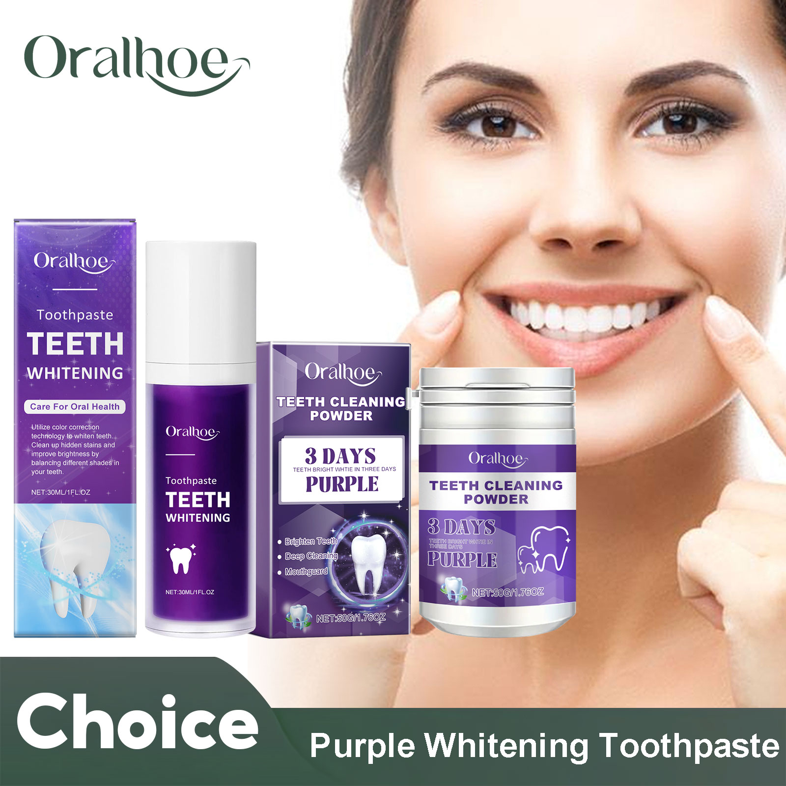 Purple Corrector Teeth Whiteni - Teeth Whitening Powder recension och pris