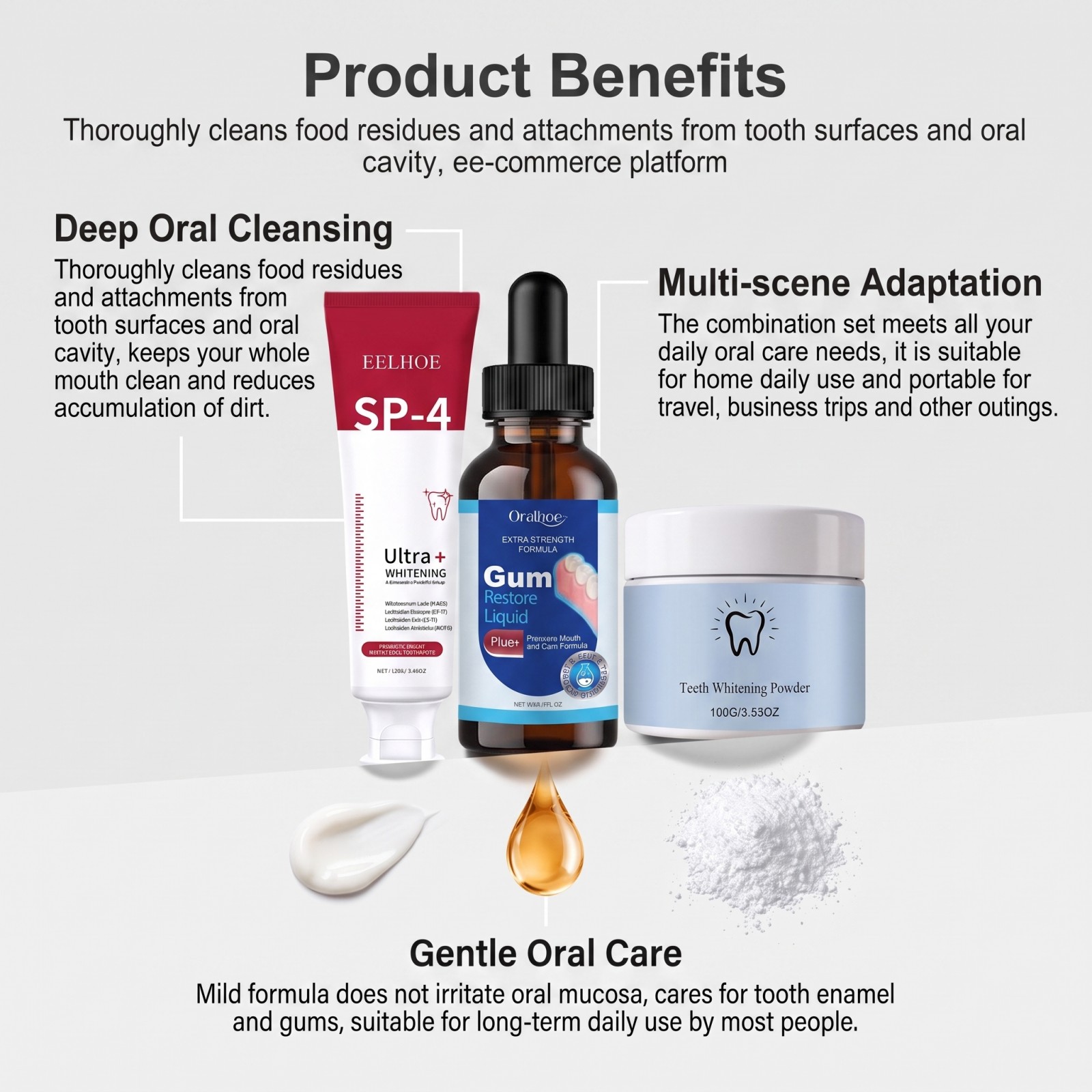 Oral Care Combo Set Whitening  - Teeth Whitening Powder recension och pris