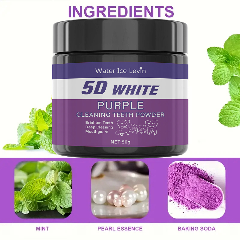 Purple Tooth Cleaning Powder - - Teeth Whitening Powder recension och pris
