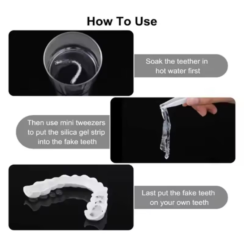 New Reusable Temporary False T - Teeth Whitening Uneven recension och pris